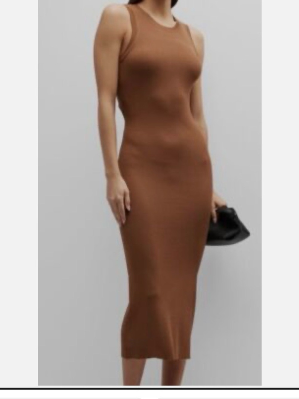Rails Sleeveless Ribbed Maxi Dress in Chocolate Brown